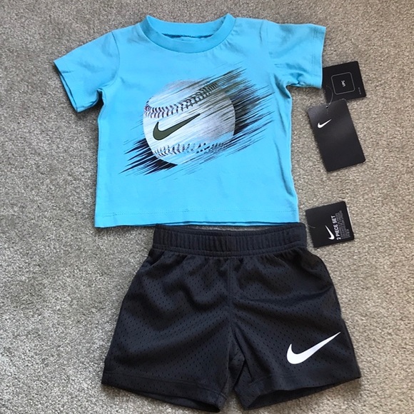 NIKE TODDLER BOY’S BASEBALL TEE & SHORTS SET - Picture 2 of 3
